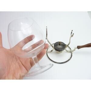 Vintage Italian Brandy Cognac Snifter Warmer Aroma Enhancer Dark Academia Vibe